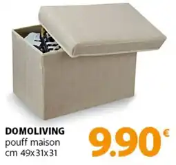 Famila Superstore DOMOLIVING pouff maison cm 49x31x31 offerta