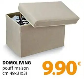 Famila Superstore DOMOLIVING pouff maison cm 49x31x31 offerta