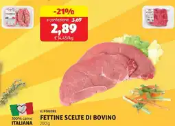 ALDI Il podere fettine scelte di bovino offerta