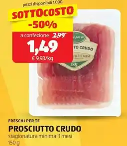 ALDI Freschi per te prosciutto crudo offerta