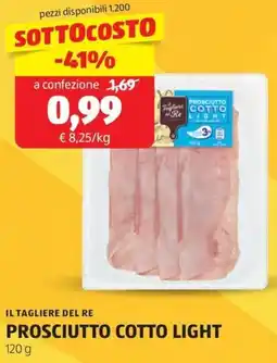 ALDI Il tagliere del re prosciutto cotto light offerta