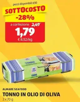 ALDI Almare seafood tonno in olio di oliva offerta