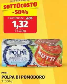 ALDI Mutti polpa di pomodoro offerta