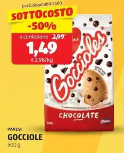 ALDI Pavesi gocciole offerta