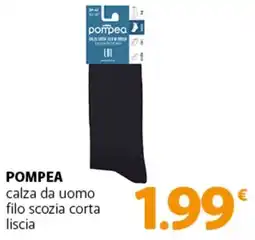 Famila Superstore POMPEA calza da uomo filo scozia corta liscia offerta