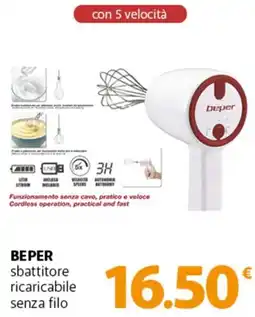 Famila Superstore BEPER sbattitore ricaricabile senza filo offerta