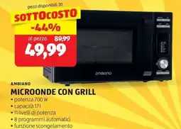 ALDI Ambiano microonde con grill offerta