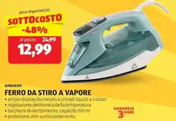 ALDI Ambiano ferro da stiro a vapore offerta