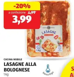 ALDI Cucina nobile lasagne alla bolognese offerta