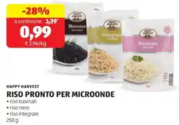 ALDI Happy harvest riso pronto per microonde offerta