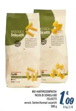 Spesa Facile Conad Bio-hartweizenpasta/ pasta di semola bio felicetti offerta