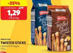 ALDI Snack fun twisted sticks salati/al formaggio offerta