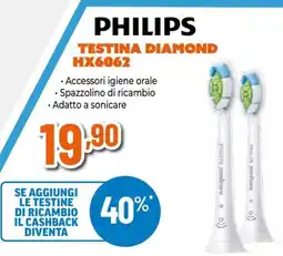 Expert Philips testina diamond hx6062 offerta