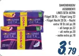 Spesa Facile Conad Damenbinden/ assorbenti LINES SETA ULTRA offerta