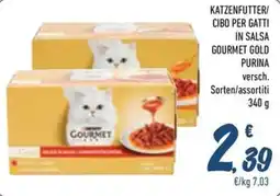Spesa Facile Conad Katzenfutter/ cibo per gatti in salsa gourmet gold PURINA offerta