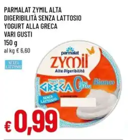 Famila Parmalat zymil alta digeribilità senza lattosio yogurt alla greca vari gusti offerta