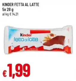 Famila Kinder fetta al latte offerta