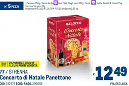 Metro Concerto di Natale Panettone offerta