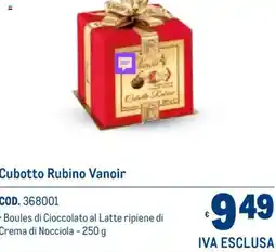 Metro Cubotto Rubino Vanoir offerta