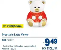 Metro Orsetto in Latta Vanoir offerta