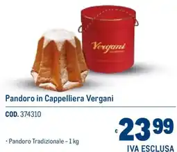 Metro Pandoro in cappelliera vergani offerta