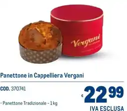 Metro Panettone in cappelliera vergani offerta