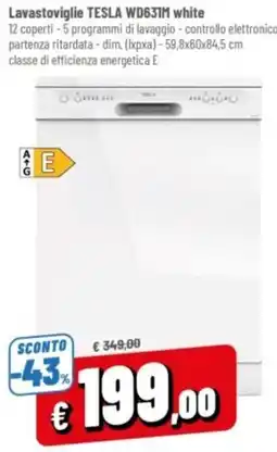 Famila Lavastoviglie TESLA WD631M white offerta
