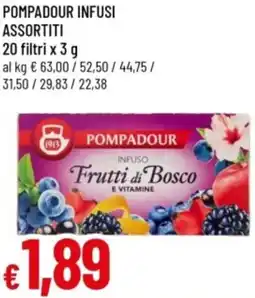 Famila Pompadour infusi assortiti offerta