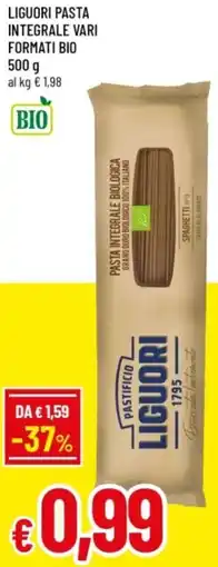 Famila Liguori pasta integrale vari formati bio offerta