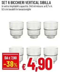 Famila Set 6 bicchieri vertical sibilla offerta