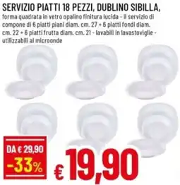 Famila Servizio piatti 18 pezzi, dublino sibilla offerta