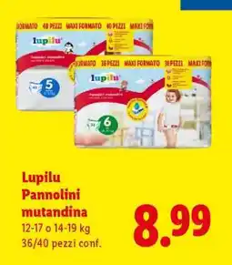 Lidl Lupilu Pannolini mutandina offerta