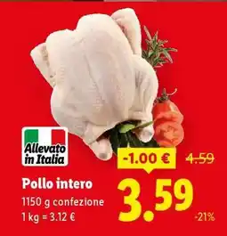 Lidl Pollo intero offerta