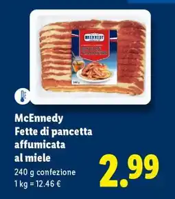 Lidl McEnnedy Fette di pancetta affumicata al miele offerta