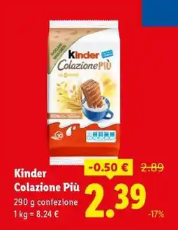 Lidl KINDER COLAZIONE PIÙ offerta