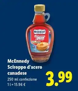 Lidl Mcennedy Sciroppo d'acero canadese offerta