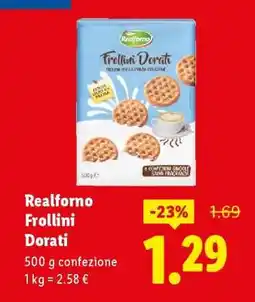 Lidl Realforno Frollini dorati offerta