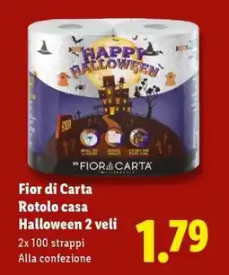 Lidl Fior di Carta Rotolo casa Halloween 2 veli offerta
