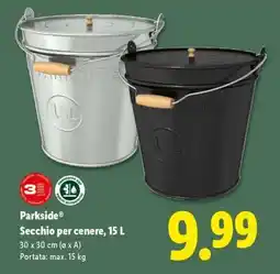 Lidl Parkside Secchio per cenere, 15 L offerta