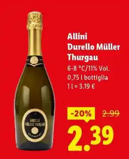 Lidl Allini Durello Müller Thurgau offerta