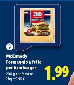 Lidl McEnnedy Formaggio a fette per hamburger offerta