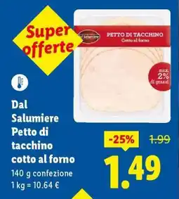 Lidl Petto di tacchino cotto al forno offerta
