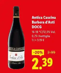 Lidl Antica Cascina Barbera d’Asti DOCG offerta