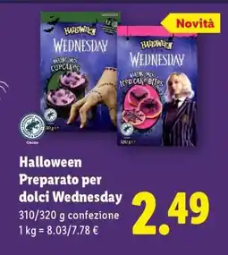 Lidl Halloween Preparato per dolci Wednesday offerta