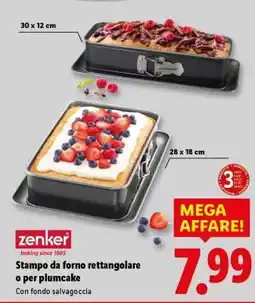 Lidl Zenker Stampo da forno rettangolare o per plumcake offerta