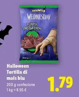 Lidl Halloween Tortilla di mais blu offerta