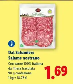 Lidl Dal Salumiere Salame nostrano offerta