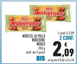 Conad Würstel di Pollo Wuberone Wuber offerta