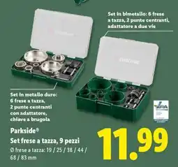 Lidl Parkside Set frese a tazza, 9 pezzi offerta