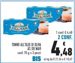 Conad Tonno all'olio di oliva As do Mar offerta